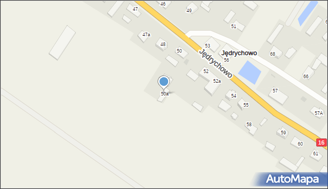 Jędrychowo, Jędrychowo, 50a, mapa Jędrychowo