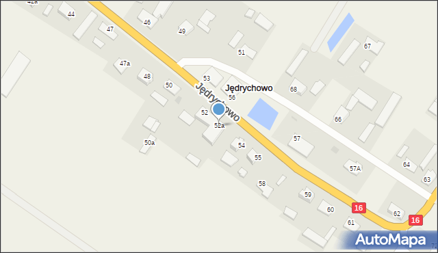 Jędrychowo, Jędrychowo, 52a, mapa Jędrychowo