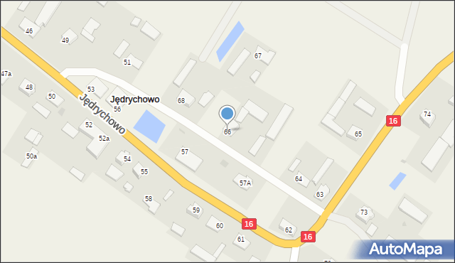 Jędrychowo, Jędrychowo, 66, mapa Jędrychowo