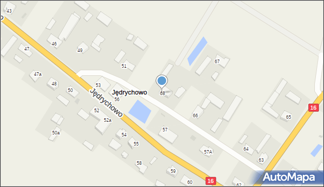 Jędrychowo, Jędrychowo, 68, mapa Jędrychowo