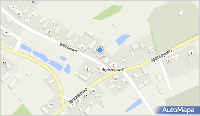 Jędrzejewo, Jędrzejewo, 3, mapa Jędrzejewo