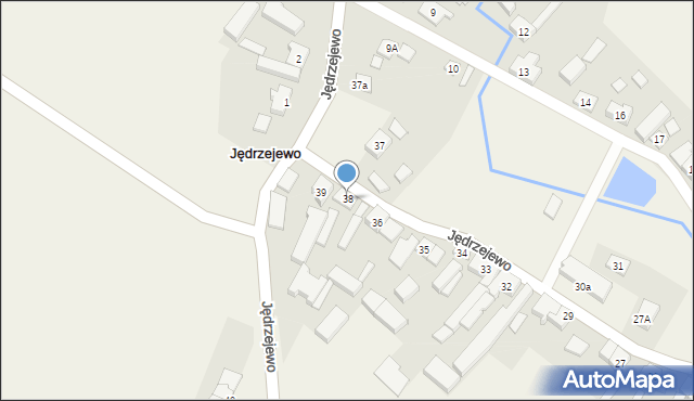 Jędrzejewo, Jędrzejewo, 38, mapa Jędrzejewo