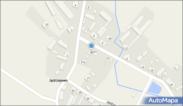 Jędrzejewo, Jędrzejewo, 9A, mapa Jędrzejewo