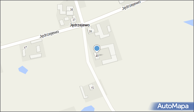 Jędrzejewo, Jędrzejewo, 40, mapa Jędrzejewo