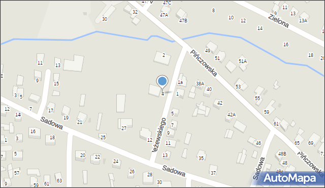 Jędrzejów, Jeżewskiego Kazimierza, 4, mapa Jędrzejów