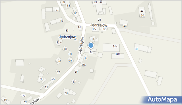 Jędrzejów, Jędrzejów, 34, mapa Jędrzejów