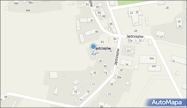 Jędrzejów, Jędrzejów, 81a, mapa Jędrzejów