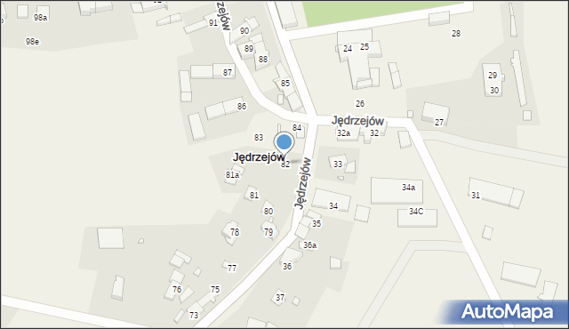 Jędrzejów, Jędrzejów, 82, mapa Jędrzejów