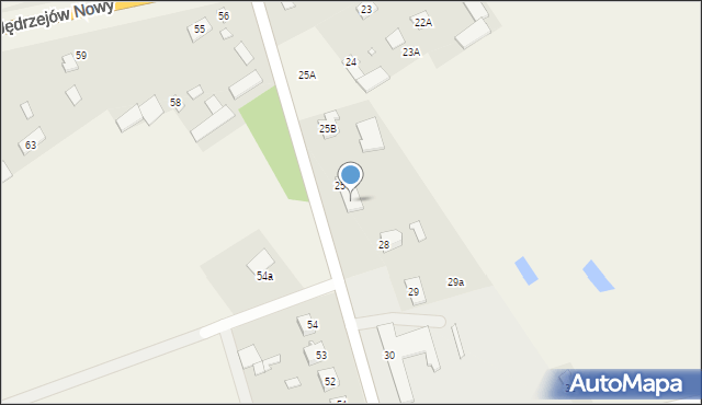 Jędrzejów Nowy, Jędrzejów Nowy, 25d, mapa Jędrzejów Nowy