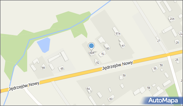 Jędrzejów Nowy, Jędrzejów Nowy, 62A, mapa Jędrzejów Nowy