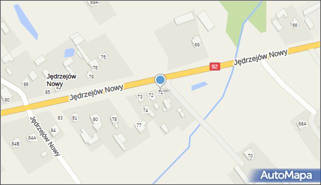 Jędrzejów Nowy, Jędrzejów Nowy, 71, mapa Jędrzejów Nowy