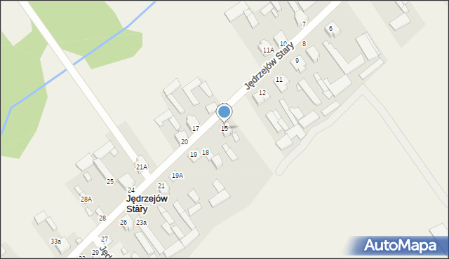 Jędrzejów Stary, Jędrzejów Stary, 15, mapa Jędrzejów Stary