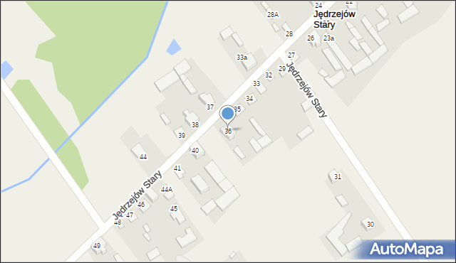 Jędrzejów Stary, Jędrzejów Stary, 36, mapa Jędrzejów Stary