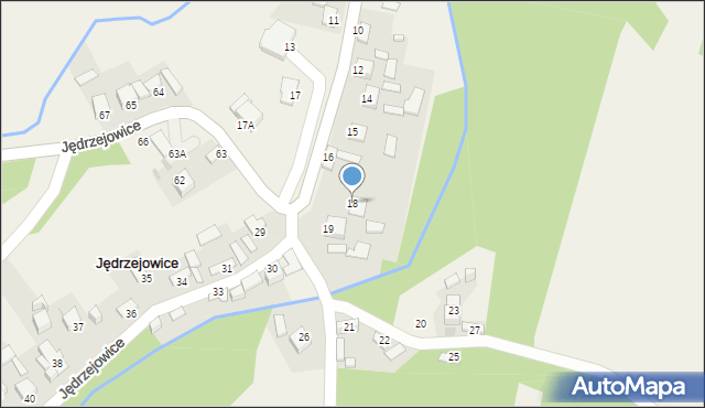 Jędrzejowice, Jędrzejowice, 18, mapa Jędrzejowice