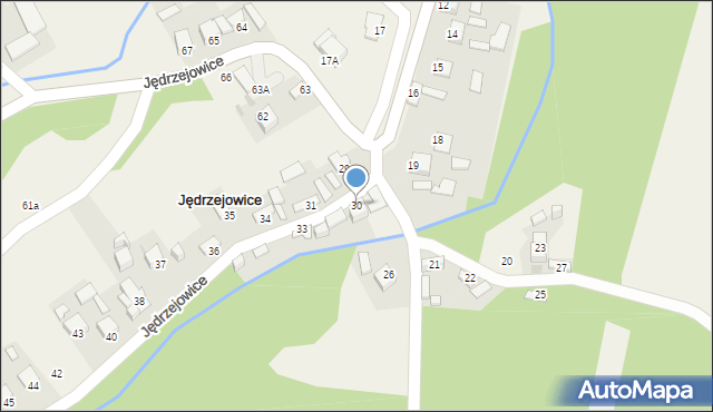 Jędrzejowice, Jędrzejowice, 30, mapa Jędrzejowice