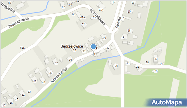 Jędrzejowice, Jędrzejowice, 33, mapa Jędrzejowice