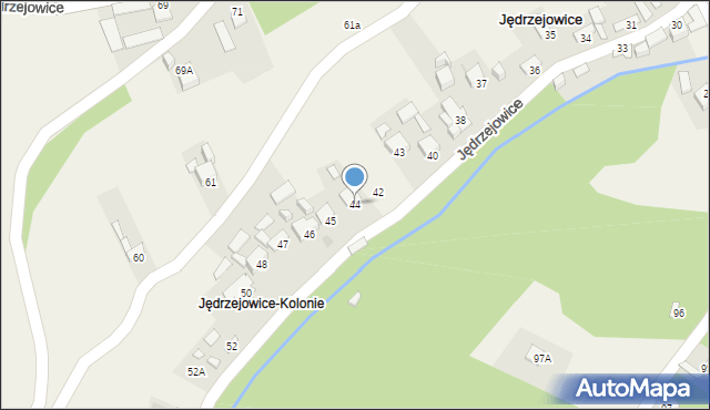 Jędrzejowice, Jędrzejowice, 44, mapa Jędrzejowice