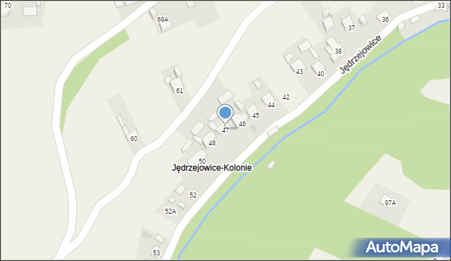 Jędrzejowice, Jędrzejowice, 47, mapa Jędrzejowice