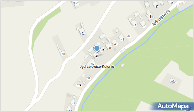 Jędrzejowice, Jędrzejowice, 48, mapa Jędrzejowice