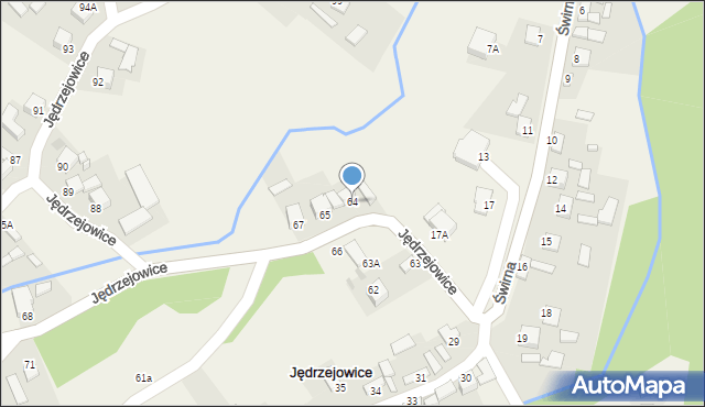 Jędrzejowice, Jędrzejowice, 64, mapa Jędrzejowice