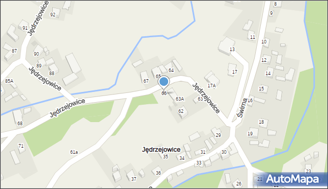 Jędrzejowice, Jędrzejowice, 66, mapa Jędrzejowice