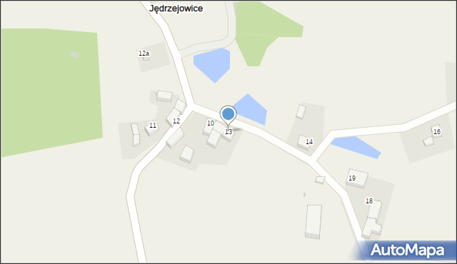 Jędrzejowice, Jędrzejowice, 13, mapa Jędrzejowice