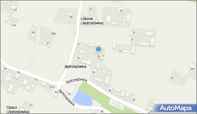 Jędrzejówka, Jędrzejówka, 33, mapa Jędrzejówka