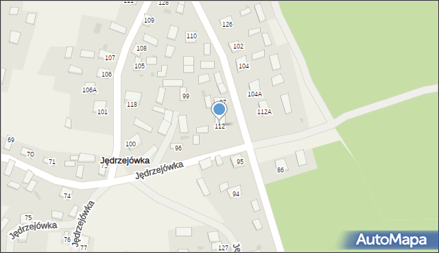 Jędrzejówka, Jędrzejówka, 112, mapa Jędrzejówka