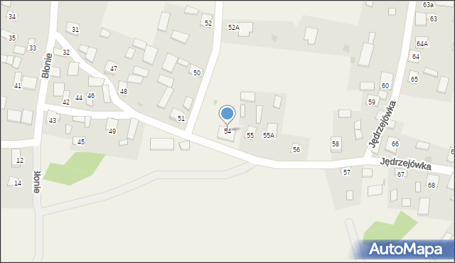 Jędrzejówka, Jędrzejówka, 54, mapa Jędrzejówka