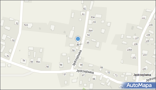 Jędrzejówka, Jędrzejówka, 60, mapa Jędrzejówka