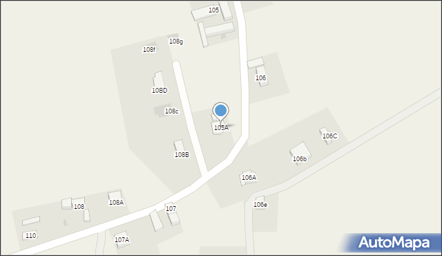 Jędrzychów, Jędrzychów, 105A, mapa Jędrzychów