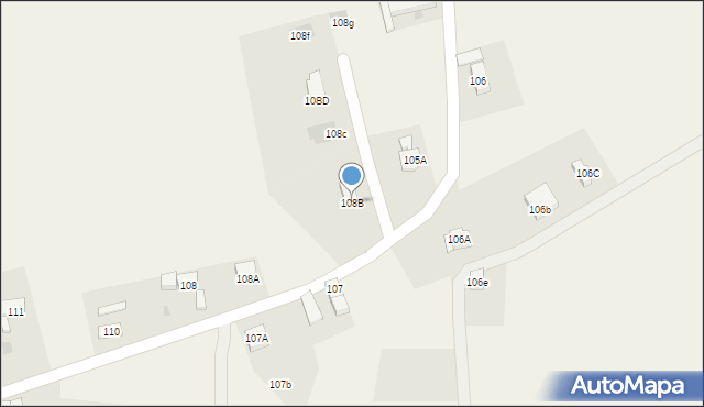 Jędrzychów, Jędrzychów, 108B, mapa Jędrzychów