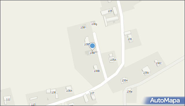 Jędrzychów, Jędrzychów, 108c, mapa Jędrzychów