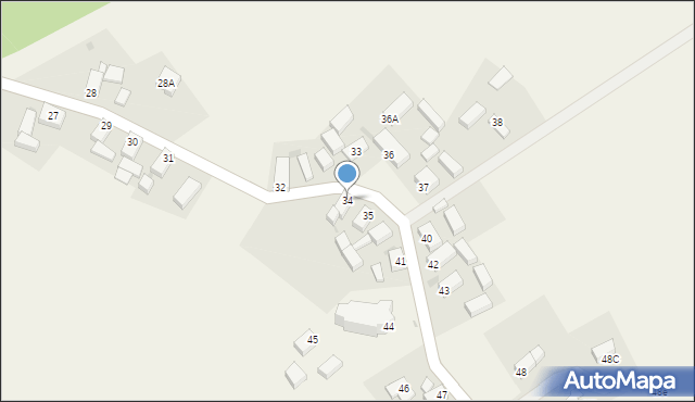 Jędrzychów, Jędrzychów, 34, mapa Jędrzychów