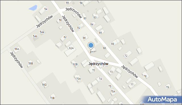 Jędrzychów, Jędrzychów, 67, mapa Jędrzychów