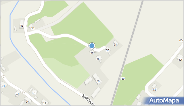 Jędrzychowice, Jędrzychowice, 55, mapa Jędrzychowice
