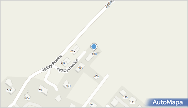 Jędrzychowice, Jędrzychowice, 66B, mapa Jędrzychowice