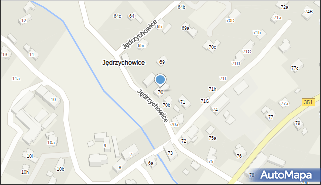 Jędrzychowice, Jędrzychowice, 70, mapa Jędrzychowice