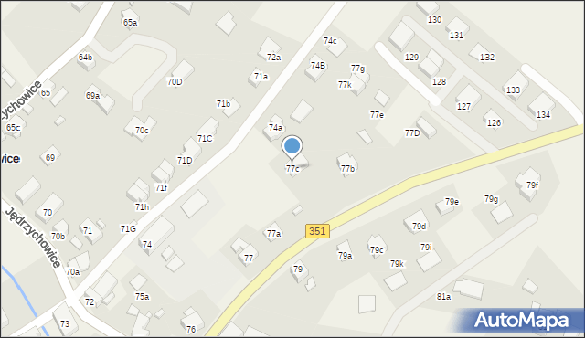 Jędrzychowice, Jędrzychowice, 77c, mapa Jędrzychowice