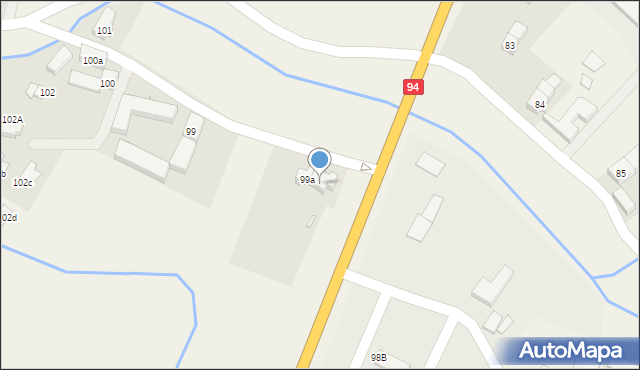 Jędrzychowice, Jędrzychowice, 99b, mapa Jędrzychowice
