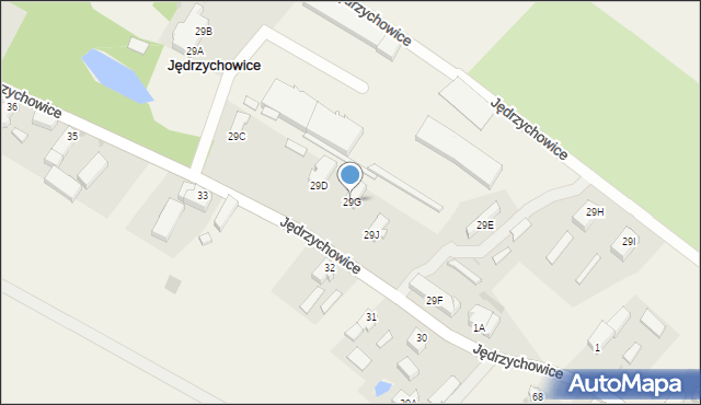 Jędrzychowice, Jędrzychowice, 29G, mapa Jędrzychowice
