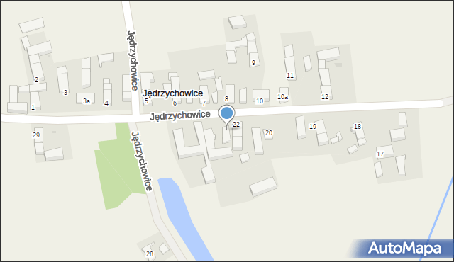 Jędrzychowice, Jędrzychowice, 22A, mapa Jędrzychowice