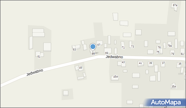 Jedwabno, Jedwabno, 65, mapa Jedwabno