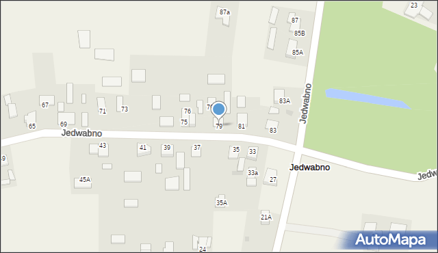 Jedwabno, Jedwabno, 79, mapa Jedwabno