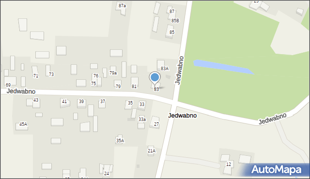 Jedwabno, Jedwabno, 85, mapa Jedwabno