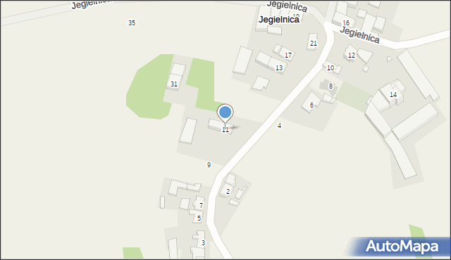 Jegielnica, Jegielnica, 11, mapa Jegielnica