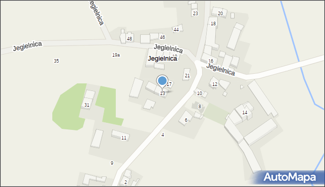 Jegielnica, Jegielnica, 13, mapa Jegielnica