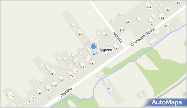 Jęgrzna, Jęgrzna, 4, mapa Jęgrzna