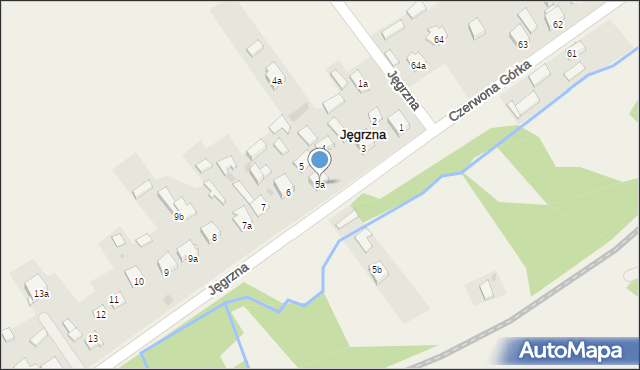 Jęgrzna, Jęgrzna, 5a, mapa Jęgrzna