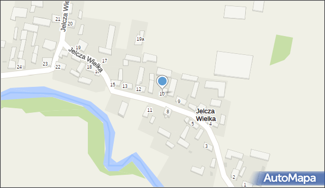 Jelcza Wielka, Jelcza Wielka, 10, mapa Jelcza Wielka